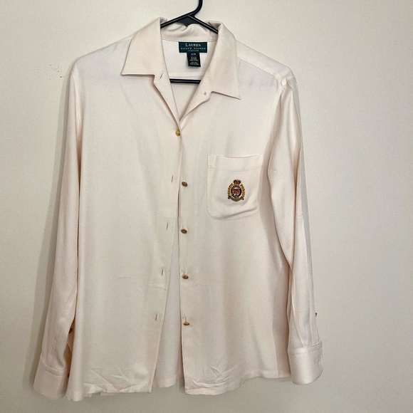 Lauren Ralph Lauren Tops - Lauren Ralph Lauren 100% Silk Twill Shirt size PM
